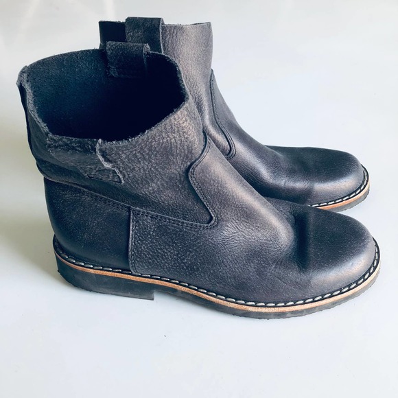 Roots Canada SZ 7 Dark Smoky Gray Leather Moto Ankle Boot Style 651 - Picture 10 of 10